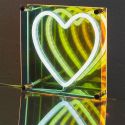 Lampe led effet neon décorative acrylique coeur multicolore avec port USB