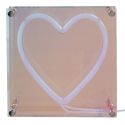 Lampe led effet neon décorative acrylique coeur multicolore avec port USB