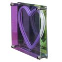 Lampe led effet neon décorative acrylique coeur multicolore avec port USB