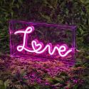 Lampe led effet neon décorative acrylique love rose avec port USB