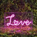 Lampe led effet neon décorative acrylique love rose avec port USB