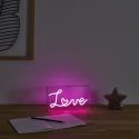 Lampe led effet neon décorative acrylique love rose avec port USB
