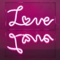 Lampe led effet neon décorative acrylique love rose avec port USB