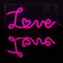 Lampe led effet neon décorative acrylique love rose avec port USB