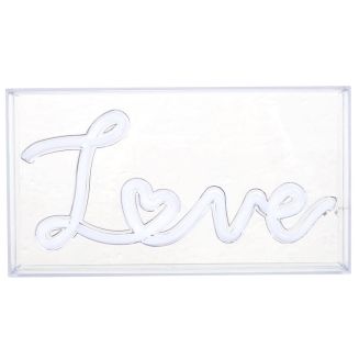 Lampe led effet neon décorative acrylique love rose avec port USB