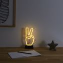 Lampe led effet neon décorative peace sur piles