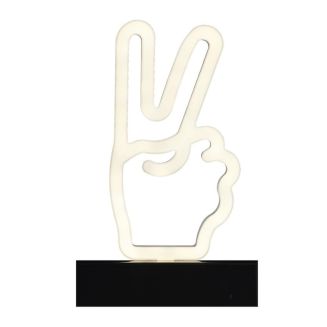 Lampe led effet neon décorative peace sur piles