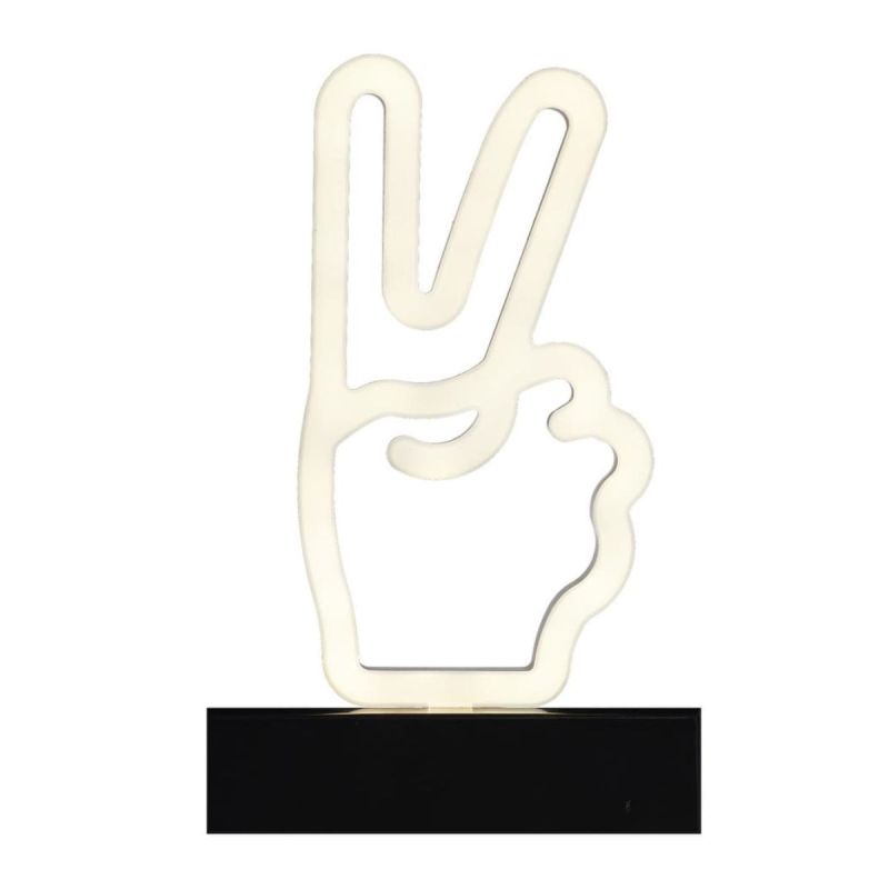 Lampe led effet neon décorative peace sur piles Lampe led effet neon décorative peace sur piles