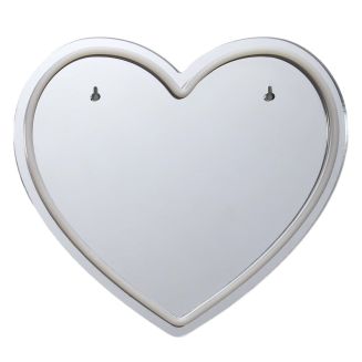 Miroir lumineux cœur rouge style néon avec port USB