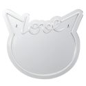 Miroir lumineux chat love kawaii rose style néon avec port USB