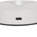 Lampe à poser blanche abat-jour étoiles ajouré rechargeable USB-C