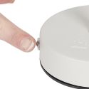 Lampe à poser blanche abat-jour étoiles ajouré rechargeable USB-C