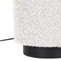 Lampe à poser socle métal noir abat-jour bouclette (H20cm)