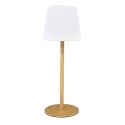 Lampe à poser led imitation bois rechargeable USB (H40cm)