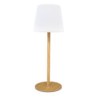 Lampe à poser led imitation bois rechargeable USB (H40cm)