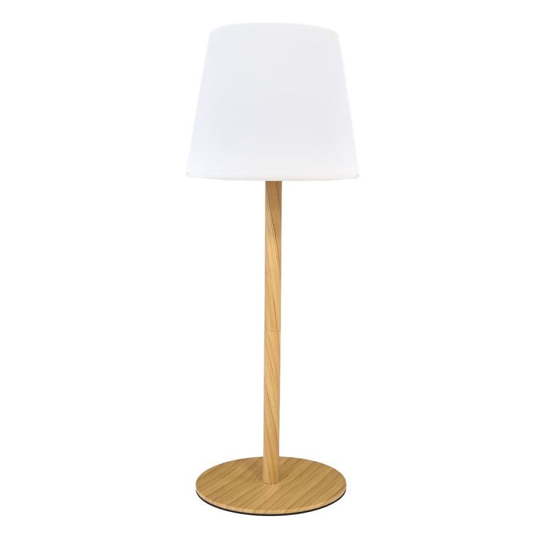 Lampe à poser led imitation bois rechargeable USB (H40cm)
