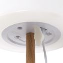 Lampe à poser led imitation bois rechargeable USB (H40cm)
