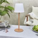 Lampe à poser led imitation bois rechargeable USB (H40cm)