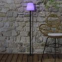 Lampadaire en polypropylène noir led multicolore (H1m60) rechargeable USB