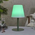Lampe à poser en polypropylène vert led multicolore (H30cm) rechargeable USB