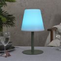 Lampe à poser en polypropylène vert led multicolore (H30cm) rechargeable USB