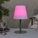 Lampe à poser en polypropylène vert led multicolore (H30cm) rechargeable USB