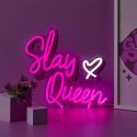 Lampe led effet néon mural slay queen sur port USB