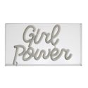 Lampe led effet neon décorative acrylique girl power rose avec raccordement secteur