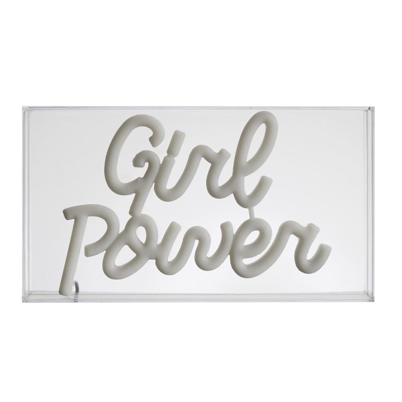 Lampe led effet neon décorative acrylique girl power rose avec raccordement secteur Lampe led effet neon décorative acrylique girl power rose avec raccordement secteur