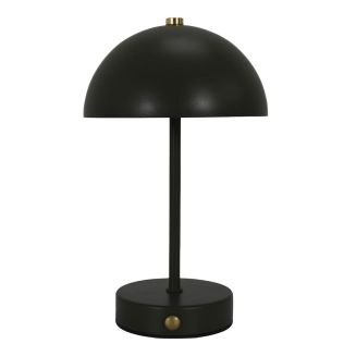 Lampe à poser en métal noir rechargeable (H25cm)