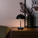 Lampe à poser en métal noir rechargeable (H25cm)