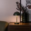 Lampe à poser en métal vert rechargeable (H25cm)