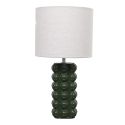 Lampe à poser en céramique relief vert forêt (H41cm)