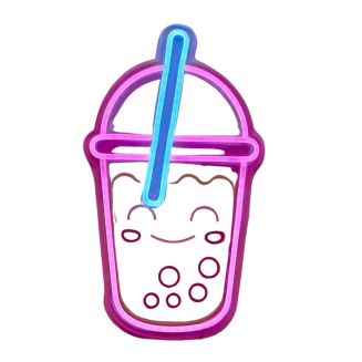 Lampe led effet néon mural bubble tea kawaii sur port USB