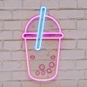 Lampe led effet néon mural bubble tea kawaii sur port USB