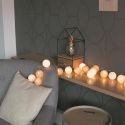 Guirlande lumineuse intérieur 20 boules led blanc et doré (L3m72)