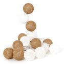 Guirlande lumineuse intérieur 20 boules led blanc et doré (L3m72)