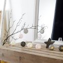 Guirlande lumineuse intérieur 10 boules led rose et gris(L1m65)