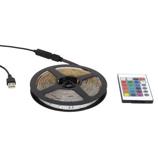 Ruban 30 Leds Multicolore Adhésif 100cm avec Télécommande