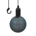 Boule décorative lumineuse suspendue grise (ø15cm)