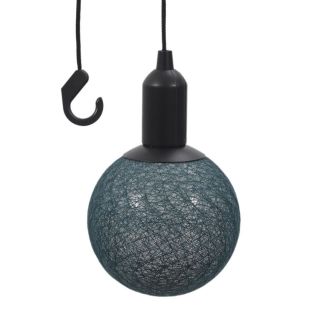 Boule décorative lumineuse suspendue grise (ø15cm)