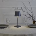 Lampe à poser led tactile gris rechargeable USB avec 3 intensités de lumière blanche