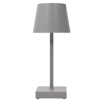 Lampe à poser led tactile taupe rechargeable USB avec 3 intensités de lumière blanche