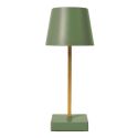 Lampe à poser led tactile vert rechargeable USB avec 3 intensités de lumière blanche
