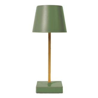 Lampe à poser led tactile vert rechargeable USB avec 3 intensités de lumière blanche