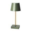 Lampe à poser led tactile vert rechargeable USB avec 3 intensités de lumière blanche
