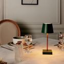 Lampe à poser led tactile vert rechargeable USB avec 3 intensités de lumière blanche