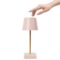 Lampe à poser led tactile rose rechargeable USB avec 3 intensités de lumière blanche