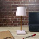 Lampe à poser led tactile rose rechargeable USB avec 3 intensités de lumière blanche