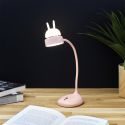 Lampe ou veilleuse de bureau led chat rose kawaii rechargeable avec 3 niveaux de luminosité